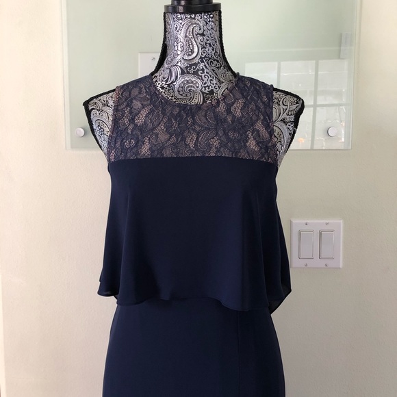 BCBGMAXAZRIA Sleeveless Cascading Ruffle Gown - Picture 4 of 6